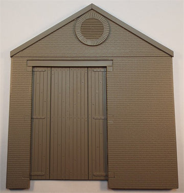 Brick Single Storey Gable End Panel with L.H. Wagon Entrance/Wooden Doors